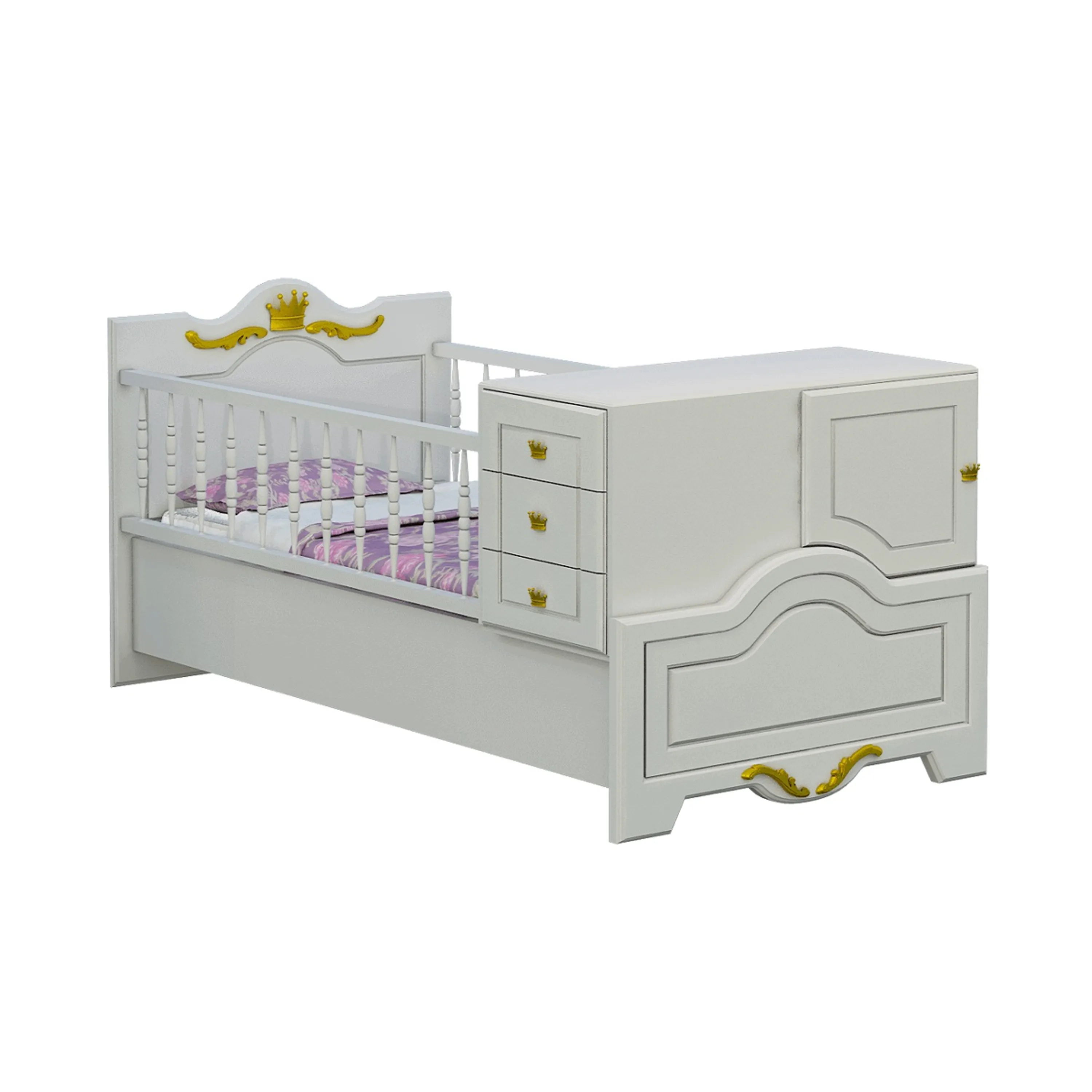 تخت خواب نوزاد دومنظوره کینگ